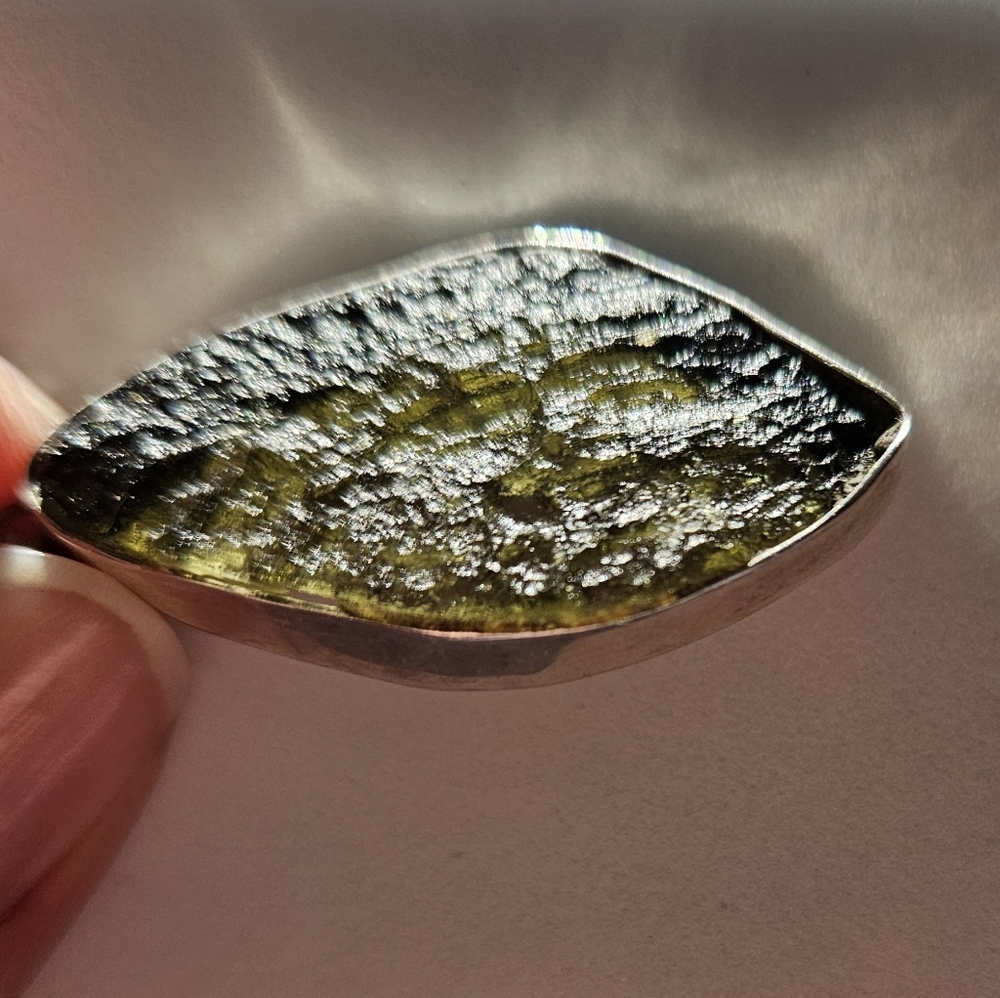 Large Moldavite Pendant